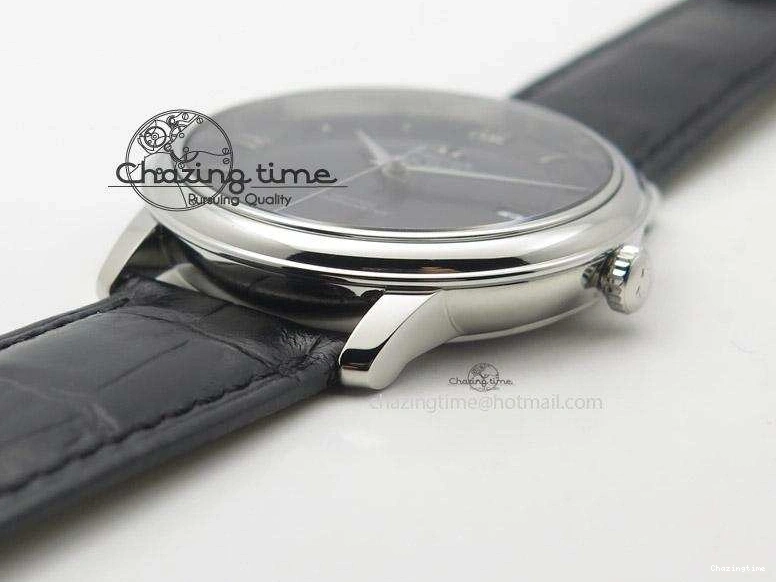 0113 De Ville MK 1:1 Best Edition SS Black Dial On Black Leather Strap A HighQuality 8261